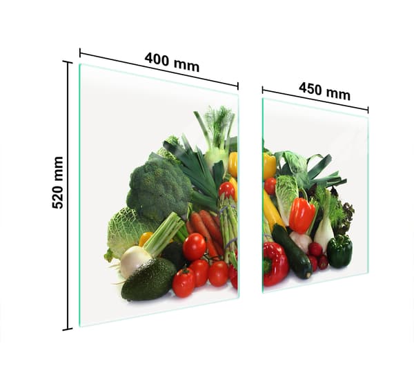 GLASSKYDDSPLATTA FÖR SPIS 85x52 GRÖNSAKER