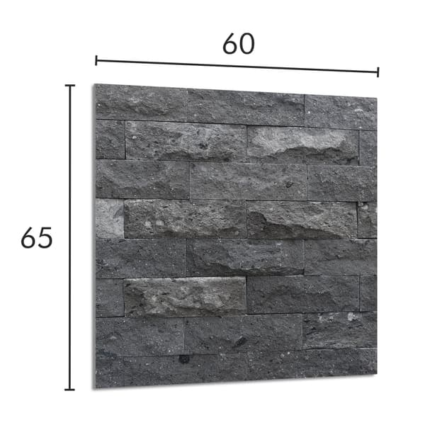 GLASPANEL FÖR KÖK 60x65 Tegel