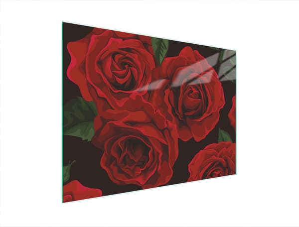 GLASSKÆREBRÆT 40x30 ROSER