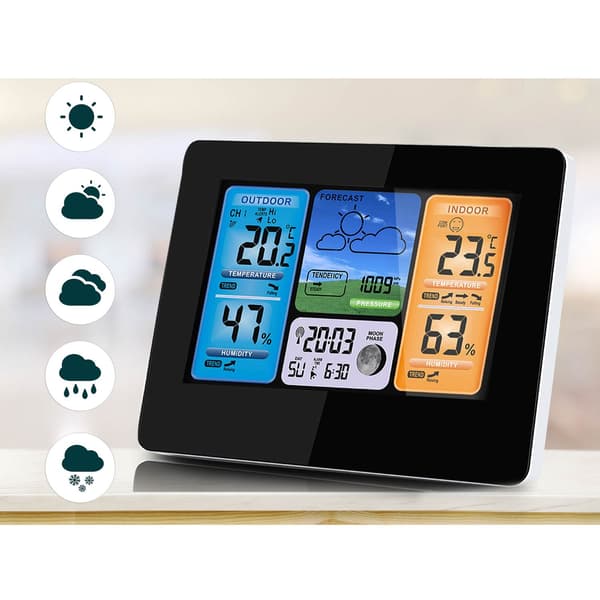 Väderstation med display BD-902 svart