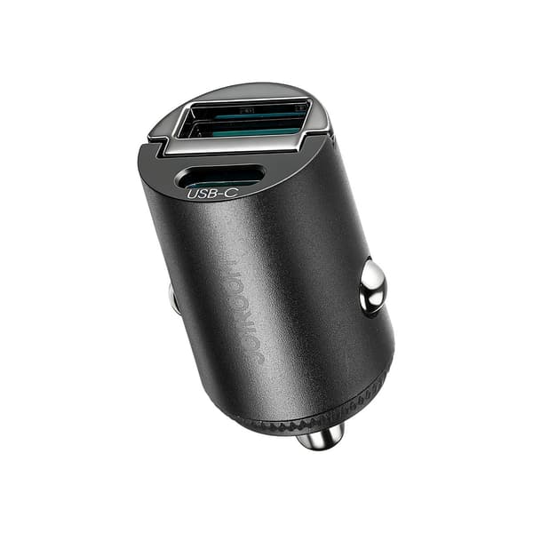 USB-A USB-C 65W Autolaturi - Musta