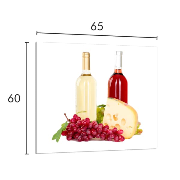 GLASPANEL TIL KØKKEN 65x60 Vin