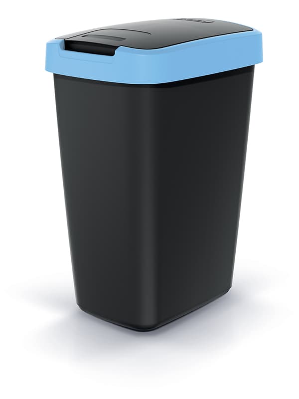 12L COMPACTA Q affaldsbeholder lyseblå | Sort