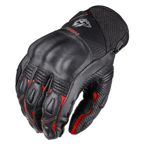 WOLF LÆDERHANDSKER TW67 GOKU AIR RØD XL