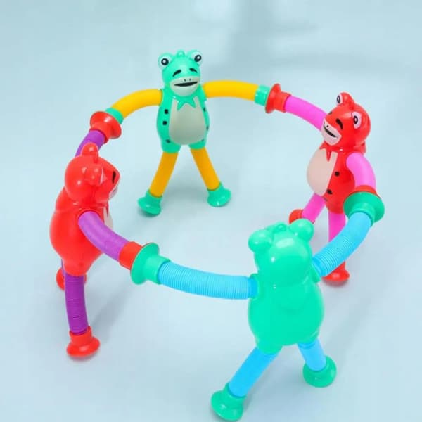 STRETCHING Groda SENSORISK ANTI-STRESS SUGKOPPRÖR POP LED