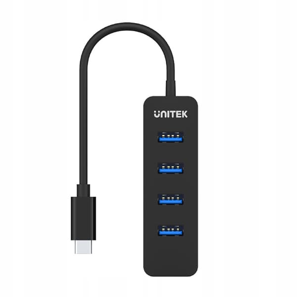 USB-C HUB Unitek H1117B 4xUSB-A 3.1, aktiv, 10W