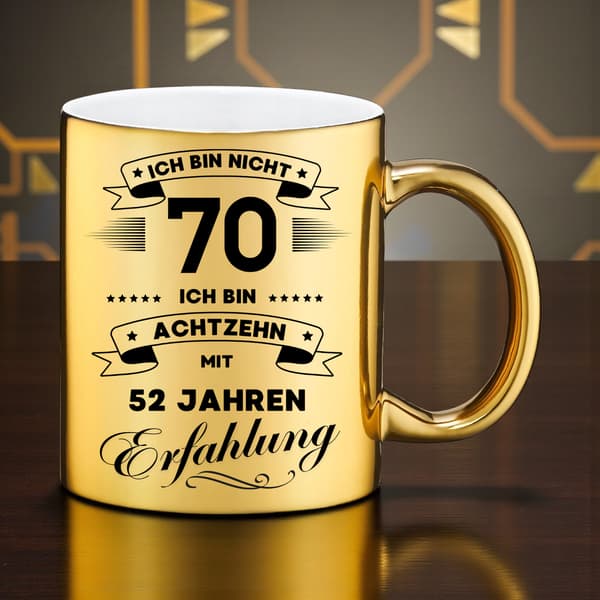 Rolig mugg, present till en 70-årsdag