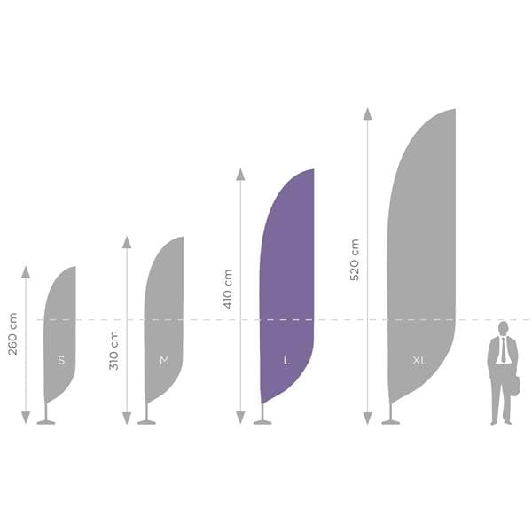 Standard L mainoslipputanko - 450 cm
