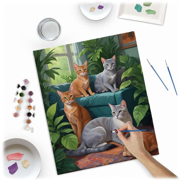 Mal efter nummer billede 40x50 cm Massido Katte