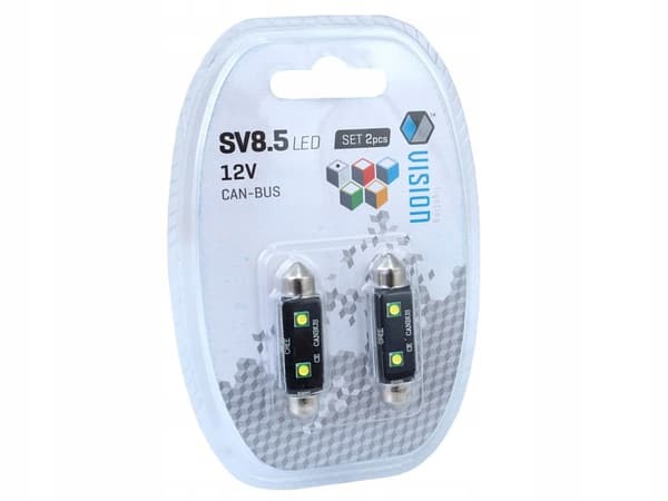 2x C5W C10W 41mm VISION FESTOON 12V EFTERMONTERING CANBUS-GLODPLATA