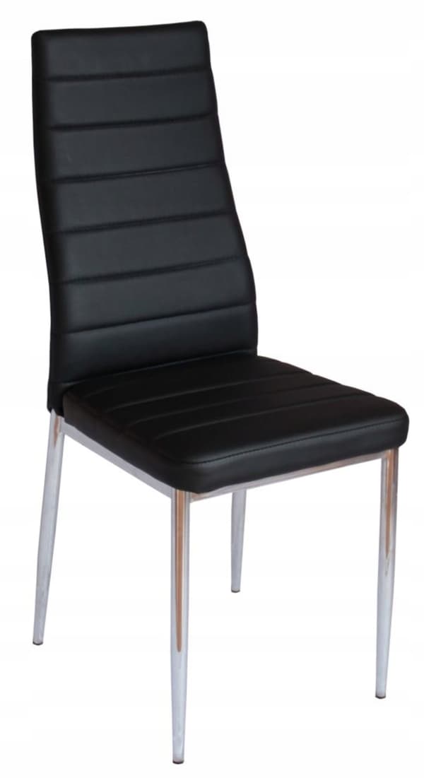 Moderne sofabord i sort læder med polstring.