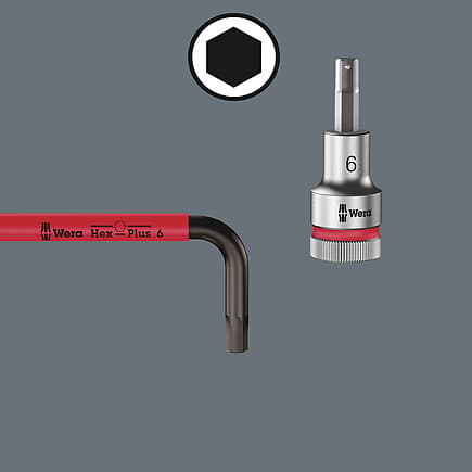 Wera Multicolor vinkelnøgle med dæksel 6 mm