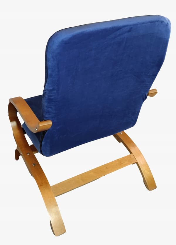 Finka stolöverdrag marinblå tjock velour