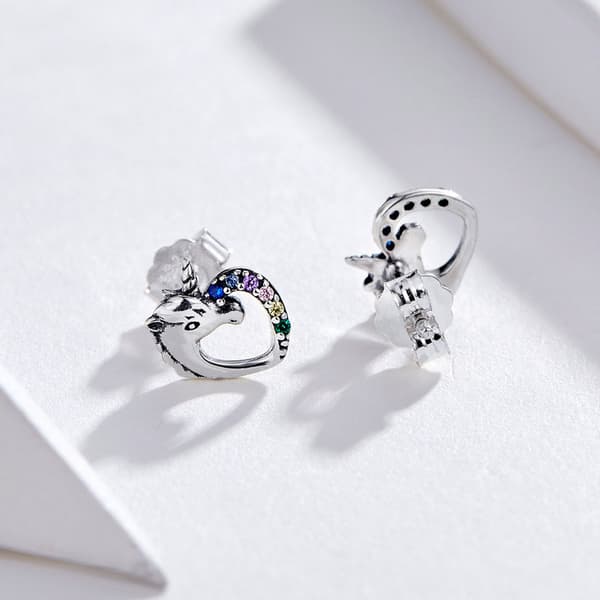 Pendientes de unicornio de plata 925