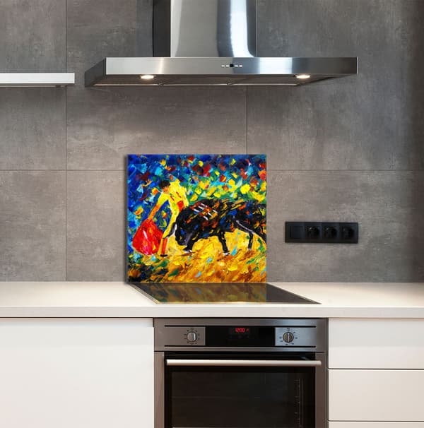 GLASPANEL FÖR KÖK 65x60 Bull