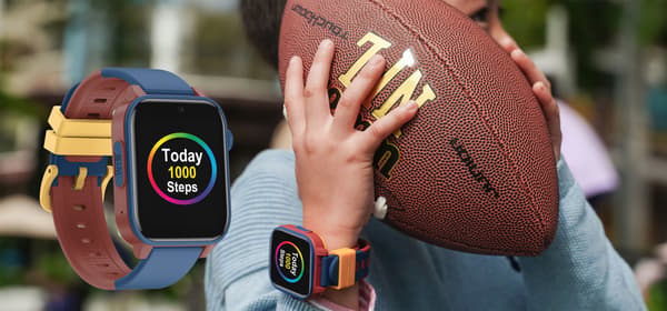 Bemi Linki2 4G LTE GPS LBS Smartklocka för barn, pulsmätare, termometer, blå