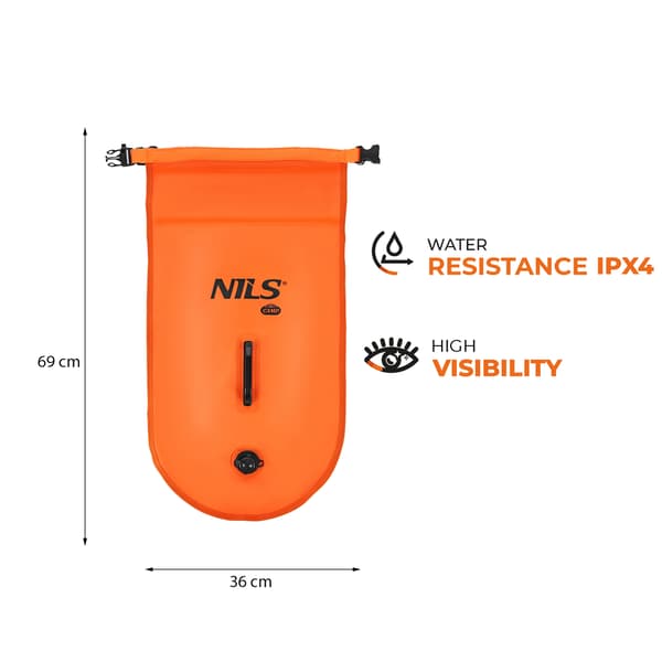 NC1772 oppustelig badebold 28L orange Nils Camp