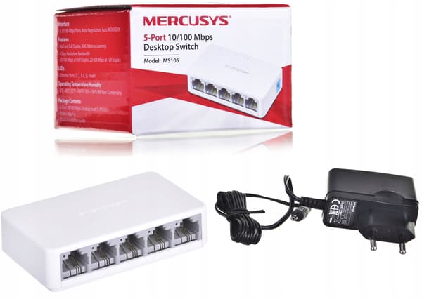 Mercusys MS105 5x 10/100Mb/s ikke-administreret switch