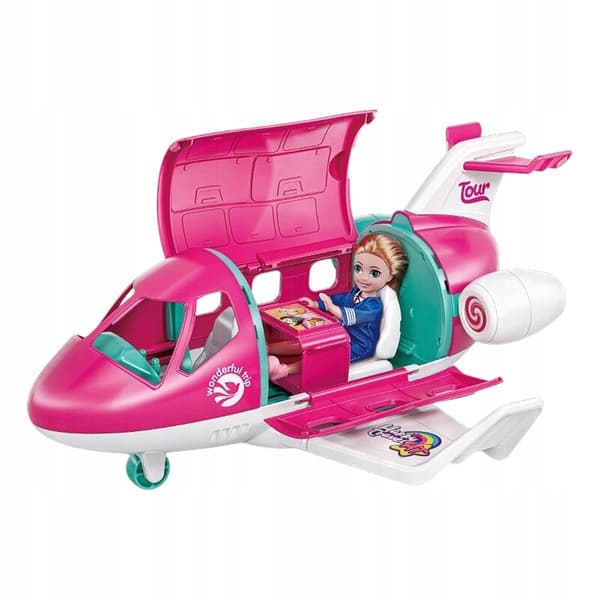 leksak LYXIG JETFLYGPLAN PILOTDOCK KITTY RESVÄSKA för BARN