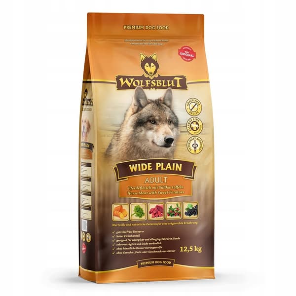 Torrfoder för hundar WOLFSBLUT Wide Plain Adult 12,5 kg
