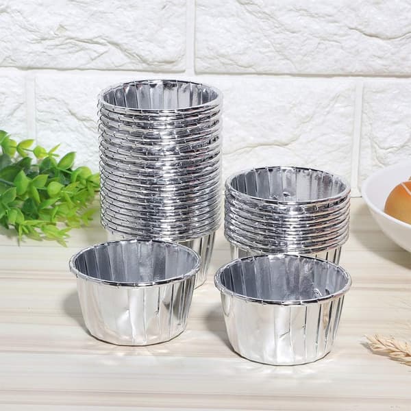 TG80292-3 MUFFINSPAPPER SILVERKOPPAR MUFFINFORM 50 ST