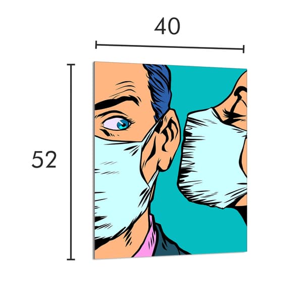 SKÄRBRÄDA I GLAS 40x52 Mask
