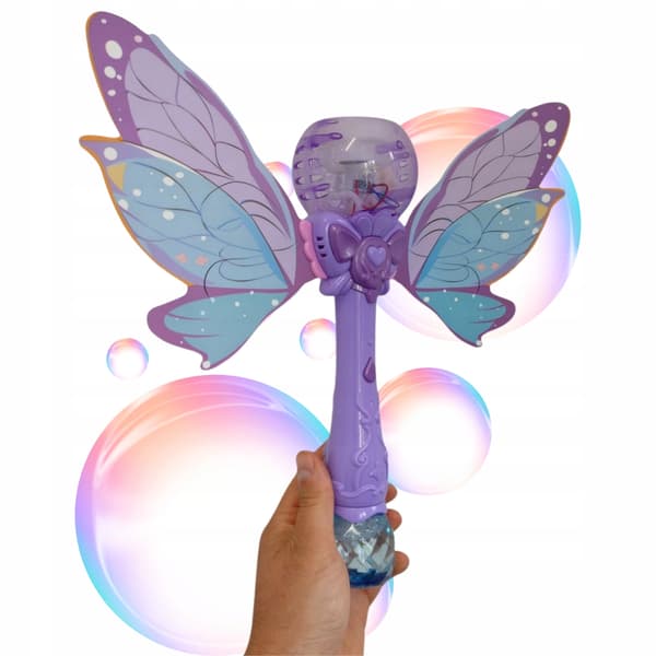 BUBBLES Tvålbubbelmaskinstav med LED-ljusvingar