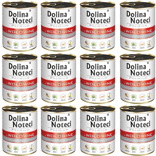 Dolina Noteci vådfoder til hunde med oksekød 12x800g