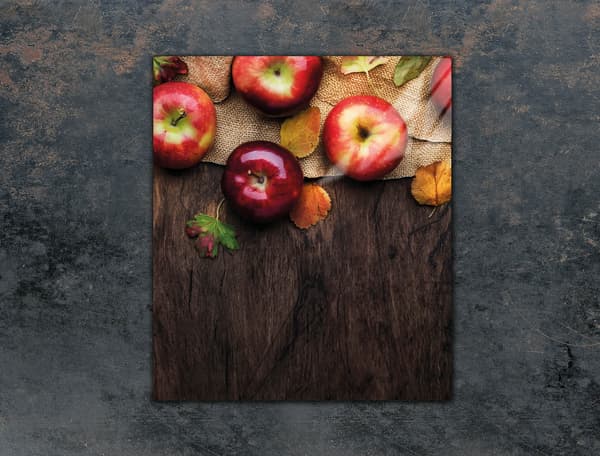 SKÄRBRÄDA I GLAS 45x52 ÄPPLENA
