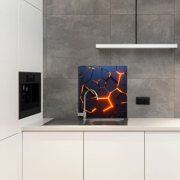 GLASPANEL TIL KØKKEN 60x65 Magma