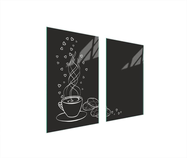 GLASSKYDDSPLÅT FÖR SPIS 75x52 KAFFE