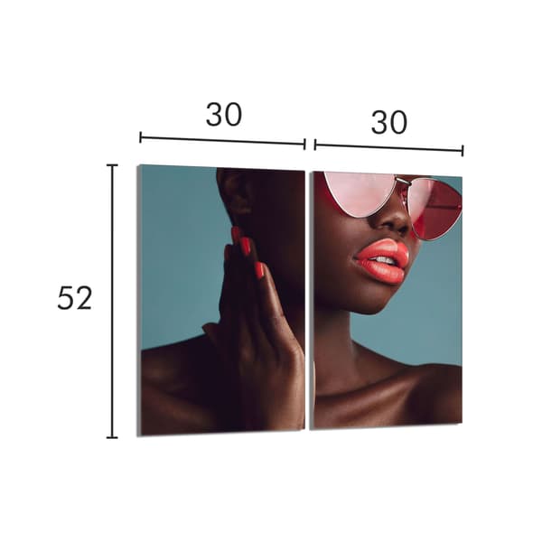 Glasbeskyttelsesplade til komfur 2x30x52 Kvinde