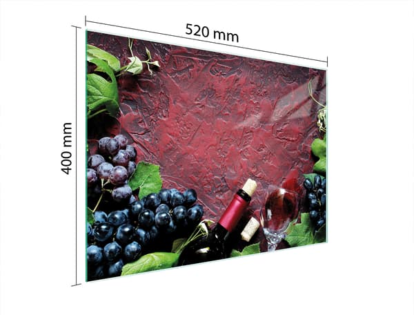 GLAS SKÆREBRÆT 52x40 VIN