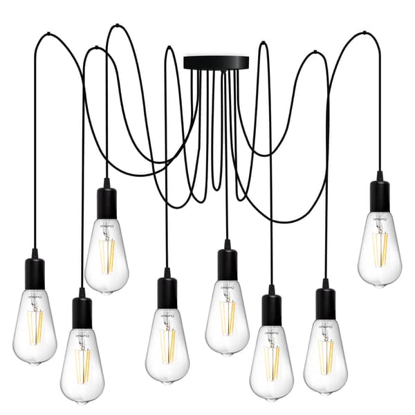 ARANE SPIDER loftslampe, 8 arme, til LED, 8x E27 LUMILED
