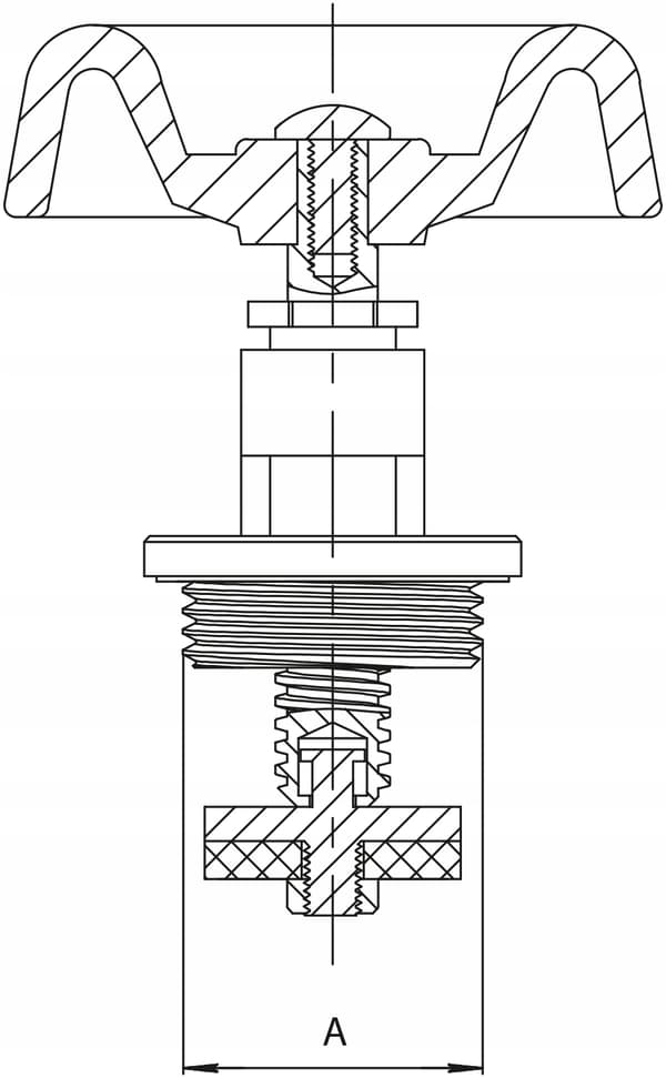 Støbejerns gennemløbsventilhoved M83 1 1/2''