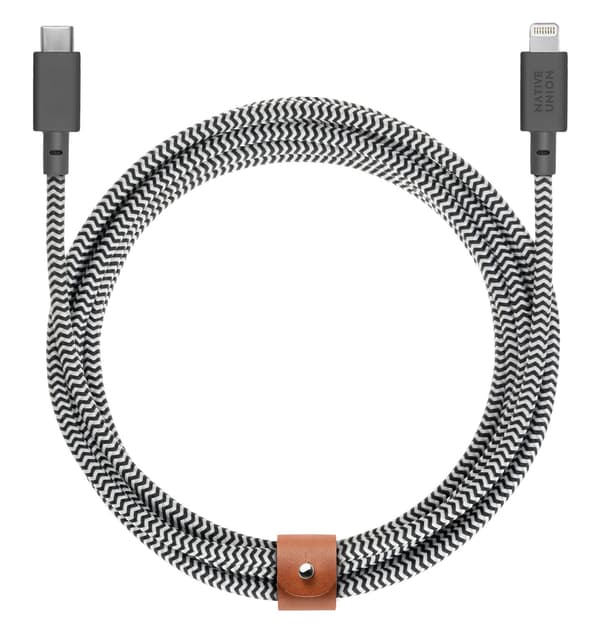 Native Union bæltekabel XL - USB-C - lightning-kabel, 3 m (zebra)