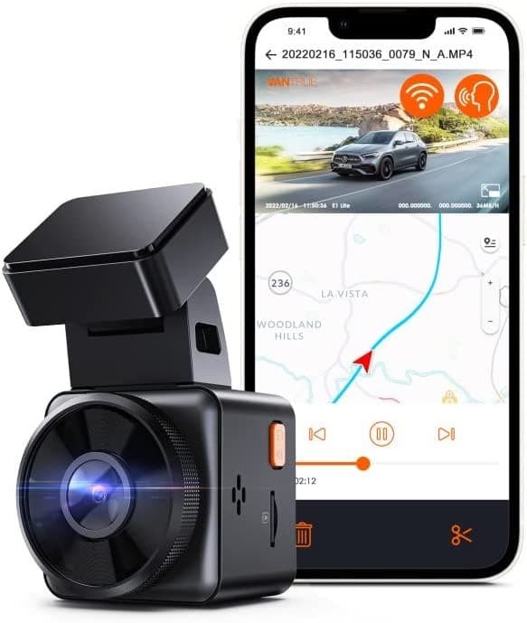 Vantrue E1 Lite videoinspelare, kompakt, rörelsedetektering