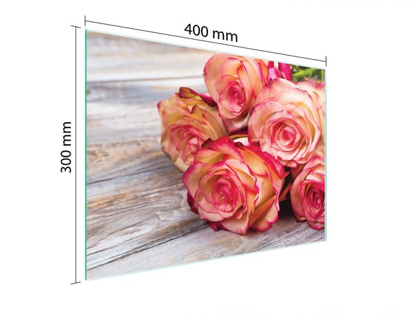 SKÄRBRÄDA I GLAS 40x30 ROSA
