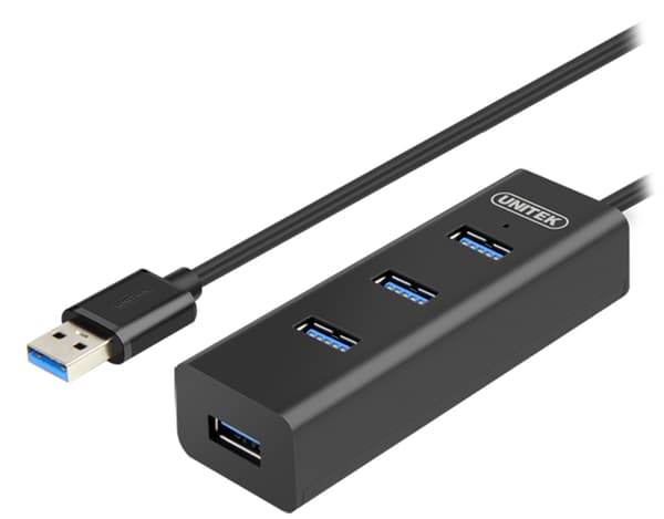 Unitek Y-3089 4xUSB 3.0 USB-hub sort