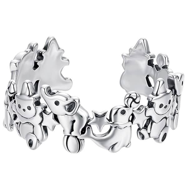 Silverring Justerbar Cirkusring 925 Silver Trusky