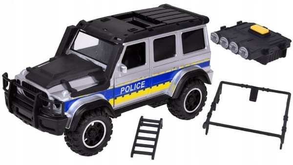 Polis-SUV med kørsel, lys, lyd og åbningsdøre