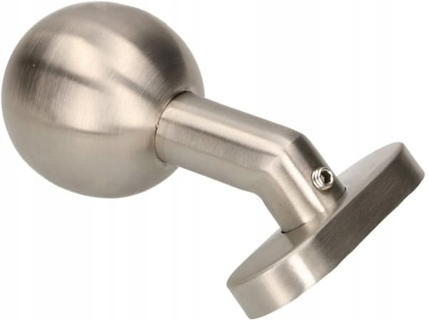 Fast INOX-knop, oval, bøjet