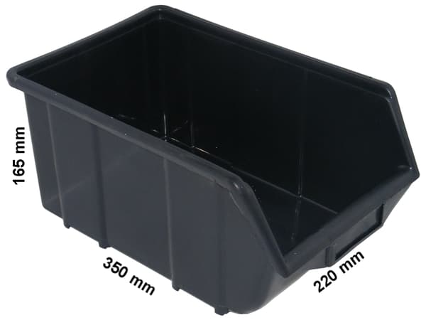 Ecobox opbevaringsbeholder, stor | Sort