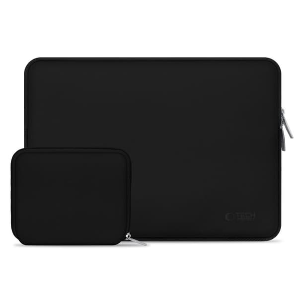 Laptoptaske, etui, sleeve til 13-14" bærbare computere + tilbehørsetui - sort