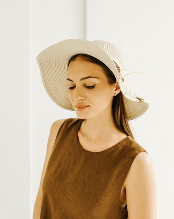 BSK-04 BEIGE Dame Stråhat PANAMA