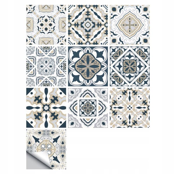 Selvklæbende PVC-patchwork-paneler, sæt med 10 tapeter 20x20cm ZM-06-011