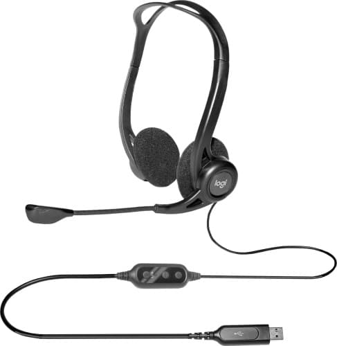 Logitech 960 Trådbundet Headset, USB-A, Svart
