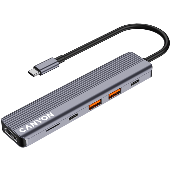 CANYON HUB DS-17 6 i 1 4k USB-C Grå