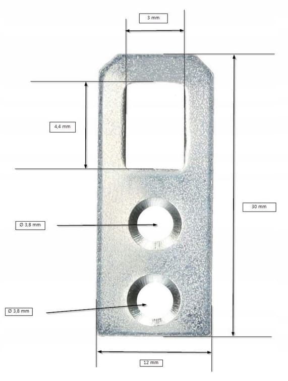 Mini möbelhänge 30x12mm - 100 st