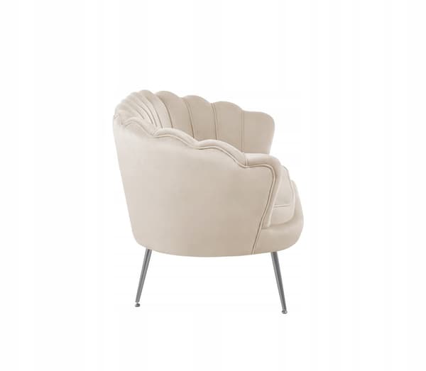LJUS SAMMETSSOFFA BEIGE TVÅSITS SOFFA KLÄDD MÖBLER